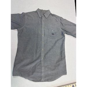 Vintage Duxbak grey Hunting Short Sleeve Shirt Men’s Size m medium with logo